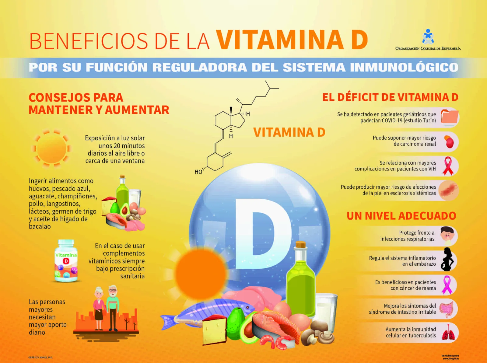 La importancia de la vitamina D para la salud y fuentes alimenticias.